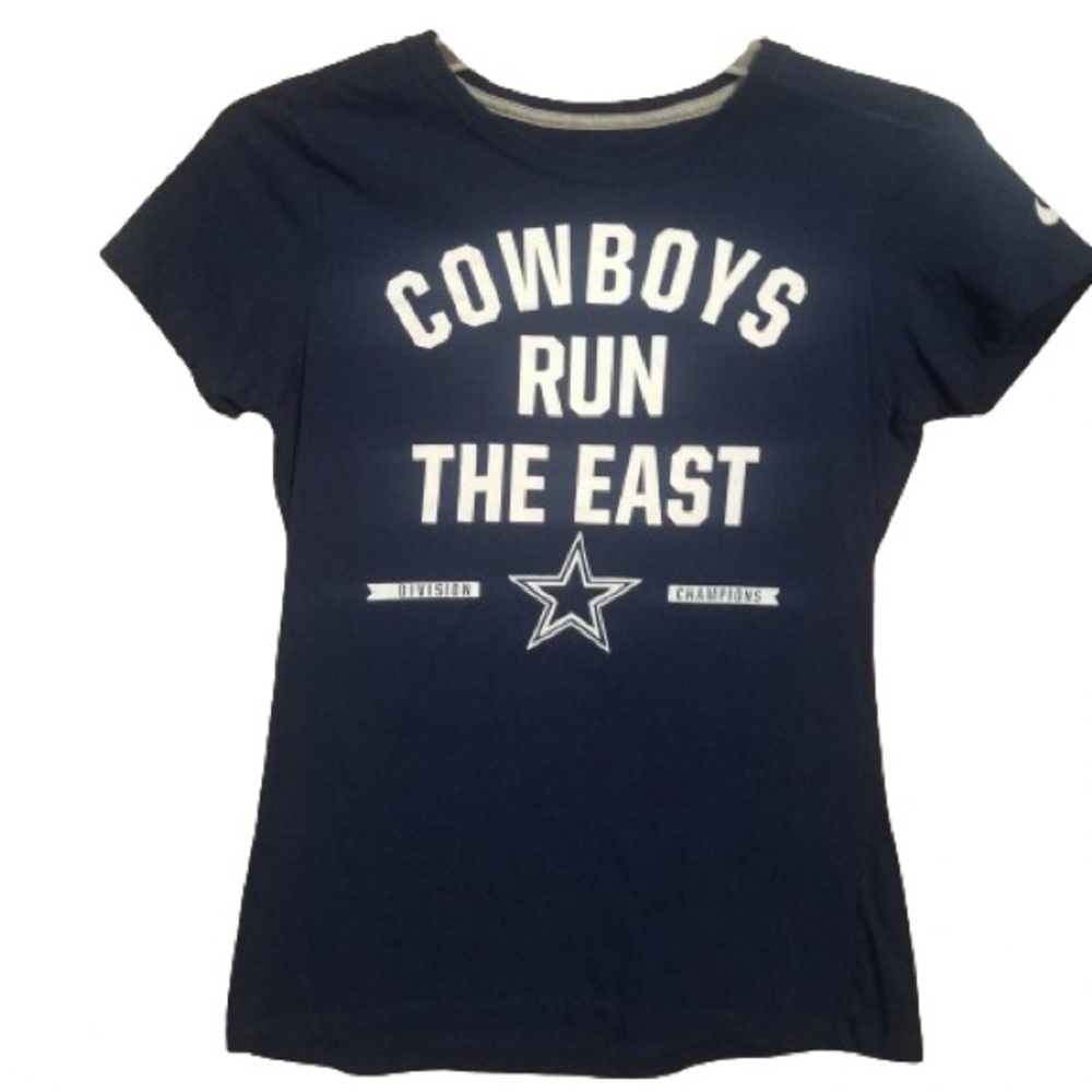 Womens Nike Dallas Cowboys Run The East T Shirt Top Sz M
